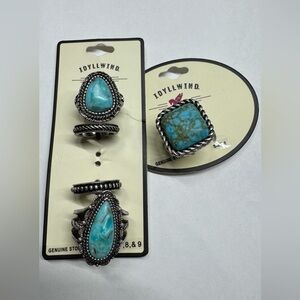 Idyllwind Silver Rings with Turquoise Stones